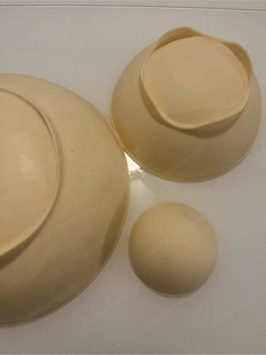 Vintage Backformen Set 3-teilig in Gelb   Retro Küchenklassiker Bild 3