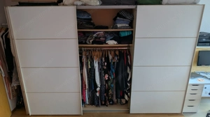 3-türiger Schwebetüren-Kleiderschrank, weiß, esche, 336 cm breit Bild 3