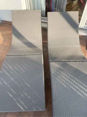 2 Sonnenliegen mit edlem Rattan (ohne Auflagen)  Bild 4