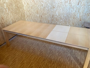 Ausziehbarer Esstisch, ahorn, massiv Bild 3