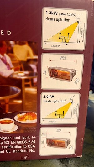 Infrarot Heizstrahler Tansun Algarve 1300W Bild 3