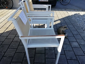 Gartenstühle weiss, 4 Stück Bild 2