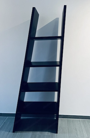 modernes, schwarzes Regal