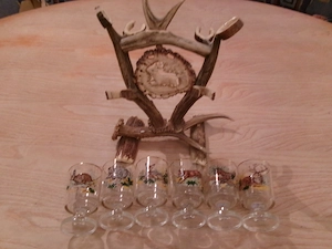 Geweih Schnapsglashalter  - 6 Gläser  Bild 4