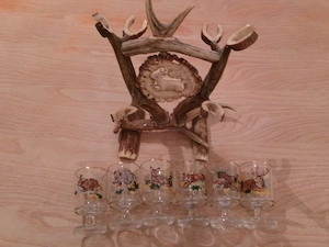 Geweih Schnapsglashalter  - 6 Gläser  Bild 5