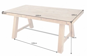 Rustikaler Esstisch aus Massivholz   200 cm Bild 5