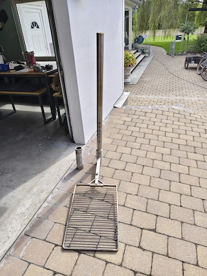 Edelstahl Grill für Feuerstelle Handgefertigt vom Schlossermeister Bild 2