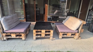 gartenlounge mit europaletten