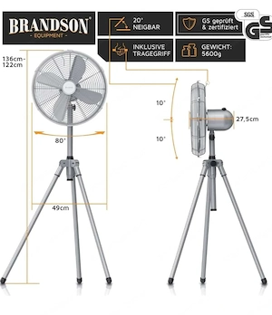 Standventilator mit Dreibeinstativ Bild 3