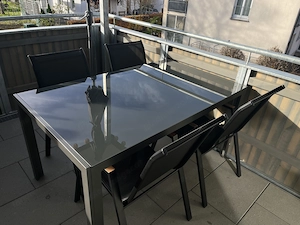 Gartenset - Gartentisch (150 x 90 cm) mit 4 Stühlen