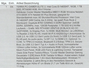 Terra Gamer Elite 2 i5 32GB Grafik 8GB Win11 PRO Bild 5