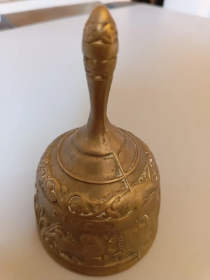 Antike Tischglocke Messing Bild 2