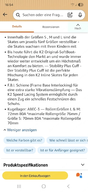 Inlineskates Gr. 34-37 Bild 5