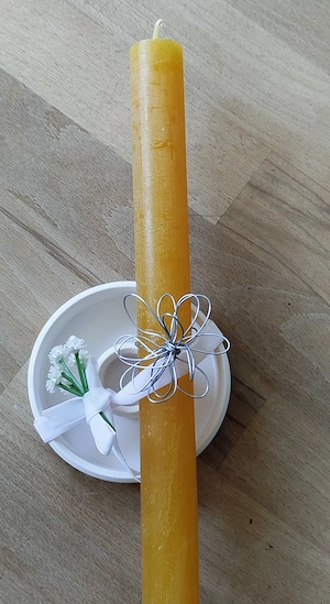 Kerzenständer mit Kerze neu  Bild 3