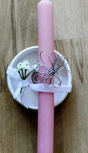 Kerzenständer mit Kerze neu  Bild 2