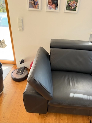 Echt-Ledercouch mit 2 Motoren, Liegefunktion Bild 4