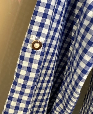 Damen Trachtenbluse von OS Trachten blau kariert Bild 2