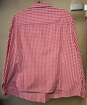 Damen Trachtenbluse von OS Trachten rot kariert Bild 5