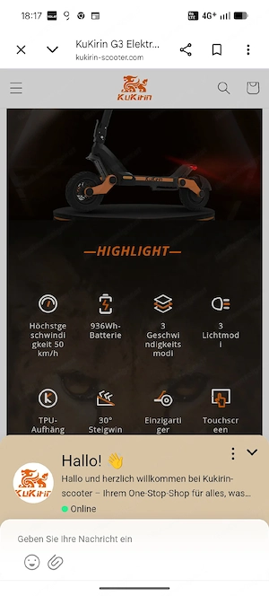 E-Scooter Kukirin G3 Bild 4