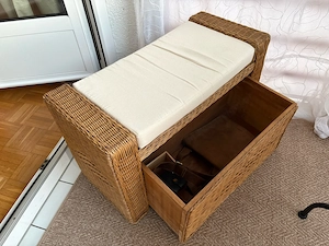 Rattan-Truhe mit Sitzpolster Bild 2