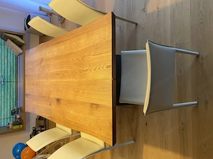 Massiver Esstisch Holz   Wildeiche gepflegt Bild 2