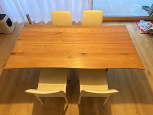 Massiver Esstisch Holz   Wildeiche gepflegt Bild 3