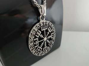 Vegvisir Wikinger Kette   Runen Kompass Anhänger  Bild 3