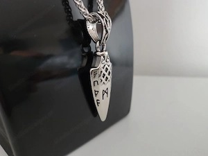 Wikinger Speer Anhänger   Runen Kette   Nordischer Edelstahl Schmuck Bild 3