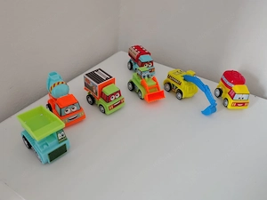 7x Baustellen Fahrzeuge Set   Kinder Spielzeug Autos Bagger, LKW & Co. Bild 2