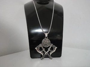 Wikinger Axt Halskette mit Valknut Symbol   Nordischer Anhänger Bild 2