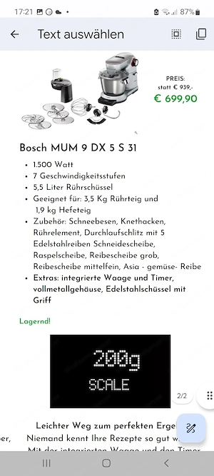Bosch Küchenmaschine OptiMUM mit Zubehör  Bild 2