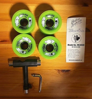 4 Longboard Räder für Mindless Longboard mit Werkzeug