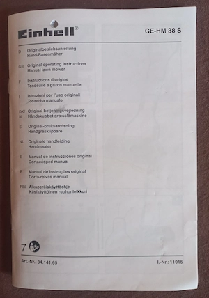 Einhell Hand-Rasenmäher   Spindelmäher Bild 5