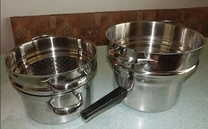  TOP- Dampf- & Dünsteinsätze, 2 Stück und 2 Töpfe, Topzustand...!