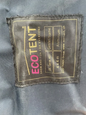 Ecotent Faltzelt 4x4m als Marktzelt, Messezelt oder Eventzelt einsetzbar Bild 4