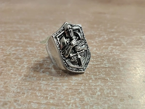 Ritter Ring Edelstahl   Massiver Wikinger   Knight Ring Größe 64  Bild 3