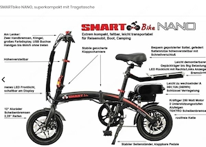 E-Bike, Smart nano, faltbar, neu