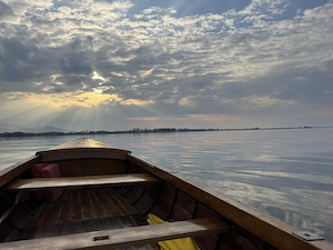 Alte Holzgundel für Bastler (Fischerboot)