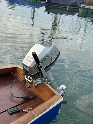 Alte Holzgundel für Bastler (Fischerboot) Bild 7