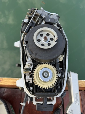 Alte Holzgundel für Bastler (Fischerboot) Bild 9