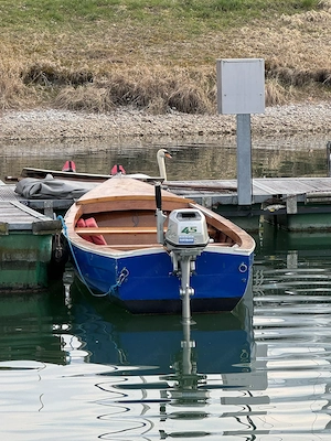 Alte Holzgundel für Bastler (Fischerboot) Bild 6