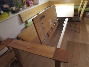 Tisch Kernbuche 200x100 cm mit klappbarem Auszug 100 cm Bild 4