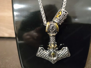 Kette mit Thorhammer (Mjölnir) Anhänger Bild 2