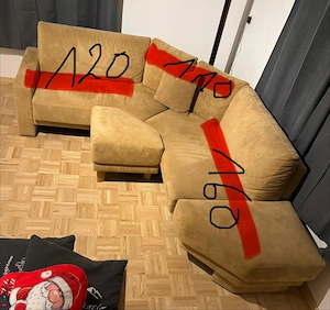 Ecksofa in Beige Bild 2