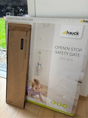 Treppenschutzgitter Hauck "Open'n Stop" inkl. Verlängerung 