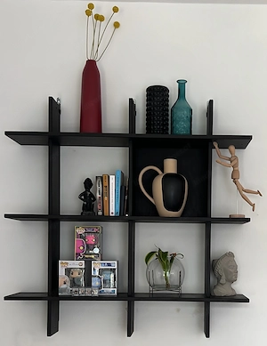 IKEA UDDEN Wandregal   Schwarz (Custom Paint)   Design-Klassiker