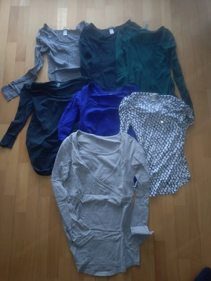 7 Umstandslangarmshirts dünn Gr. S Bild 3