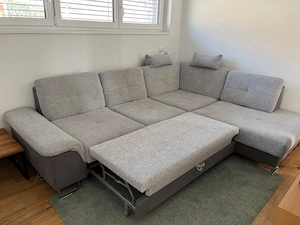 Couch mit Bettfunktion und Bettkasten Bild 4