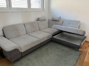 Couch mit Bettfunktion und Bettkasten Bild 3