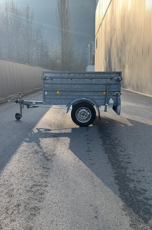 Pongratz Anhänger, gebremst, Stahlausführung, Flachplane Bild 2